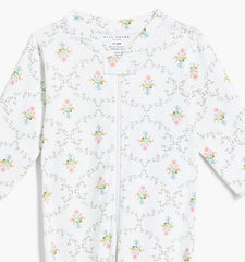 Couturebud The Footie Pajama - Pastel Trellis
