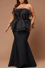 Oria Sleeveless Fishtail Bandage Maxi Dress