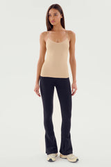 Raquel High Waist Flare w/ Split Hem - Black