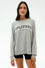Andie Oversized Fleece Varsity Graphic Sweatshirt