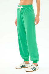 Andie Oversized Fleece Sweatpant - Spearmint