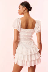 Fellows Cotton Ruffle Mini Dress