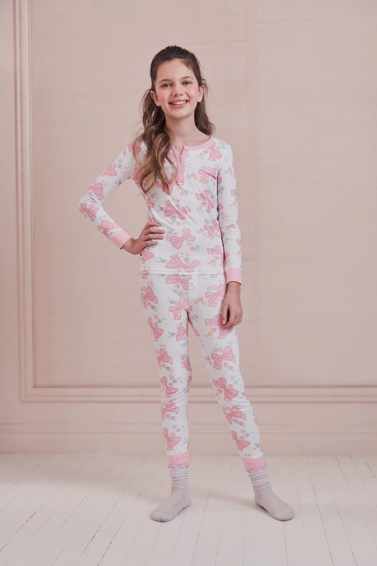 Couturebud x Roller Rabbit Doily Beux Kids Pajama