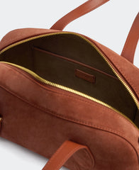 Small Asra Boston Bag - Terracotta(Suede)