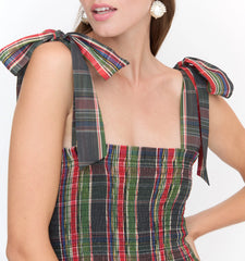 Couturebud The Ribbon Ellie Nap Dress - Tartan Lamé