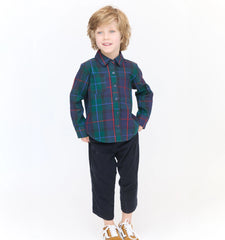 Couturebud The Tiny Brennan Shirt - Midnight Tartan