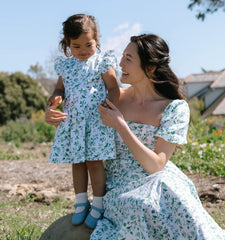 CouturebudThe Hill House x La Coqueta Rita Dress - Green Bird Floral