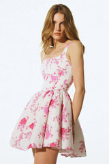 Printed Corest Mini Cami Dress