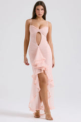 Gabriella Light Peach Ruffle Dress