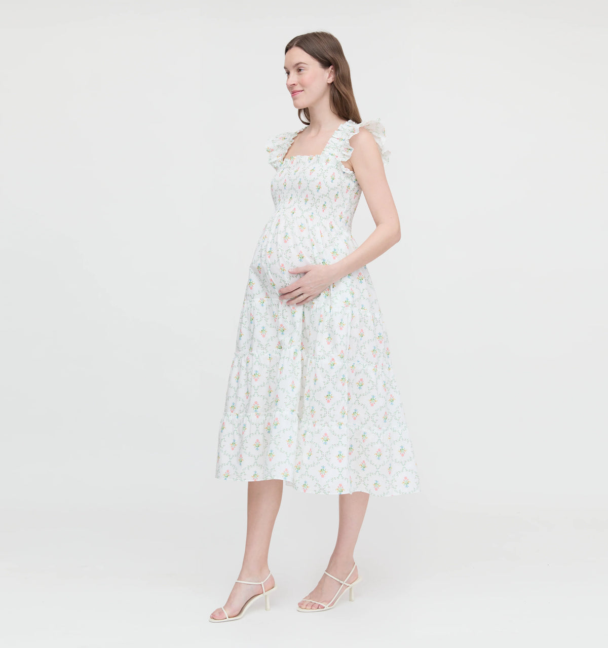 Couturebud The Maternity Ellie Nap Dress - Pastel Trellis