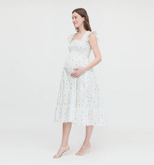 Couturebud The Maternity Ellie Nap Dress - Pastel Trellis