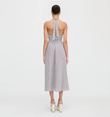 Couturebud The Fleur Midi Dress - Chocolate Gingham