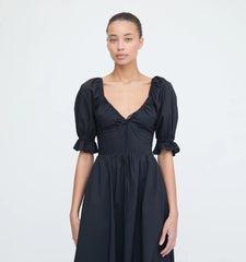 Couturebud The Ophelia Dress - Black Cotton Voile