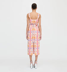 Couturebud The Iris Dress - Pink Floral Block Stripe