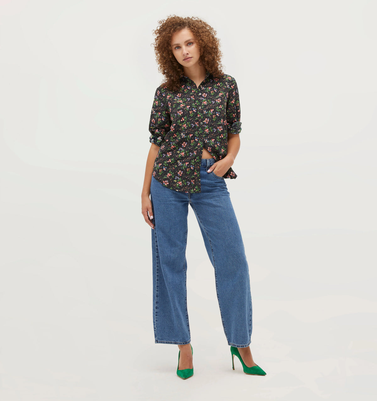 Couturebud The Malone Top - Multi Berry Crepe