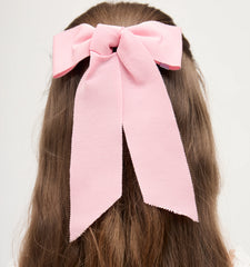Couturebud Belle Bow - Pink Grosgrain