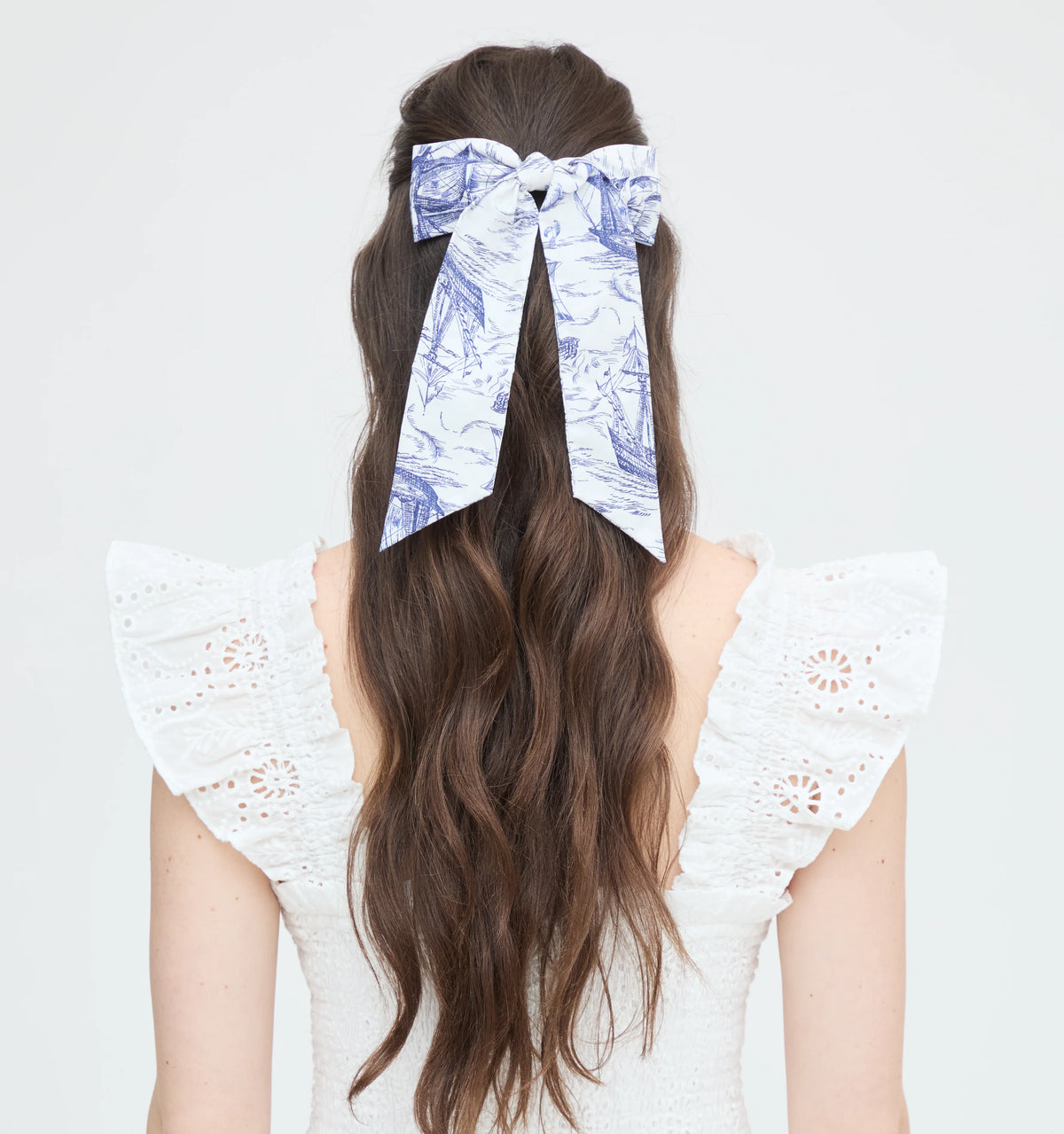 CouturebudThe Belle Bow - Navy Mariner's Toile