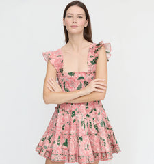 CouturebudThe Charlotte Nap Dress - Rose Calico Trellis