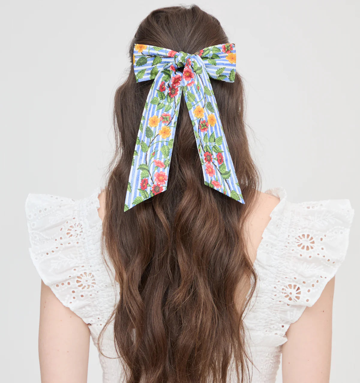 CouturebudThe Belle Bow - Geranium Stripe