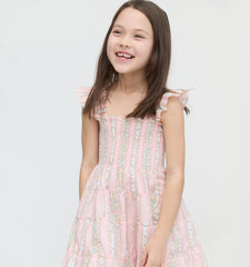 CouturebudThe Hill House x La Coqueta Tiny Ellie Nap Dress - Pink Floral Stripe