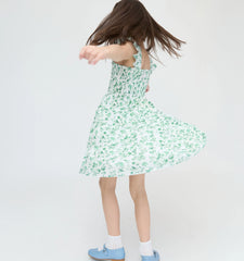 CouturebudThe Hill House x La Coqueta Tiny Ellie Nap Dress - Green Bird Floral