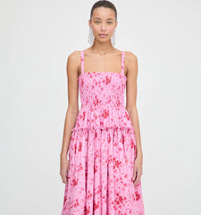 CouturebudThe Seraphina Midi Nap Dress - Pink Sweet Peas