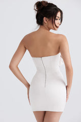 Satin Crystal Embellished Bow Dress