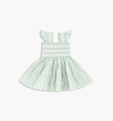 CouturebudThe Tiny Ellie Nap Dress - Apple Green Stripe