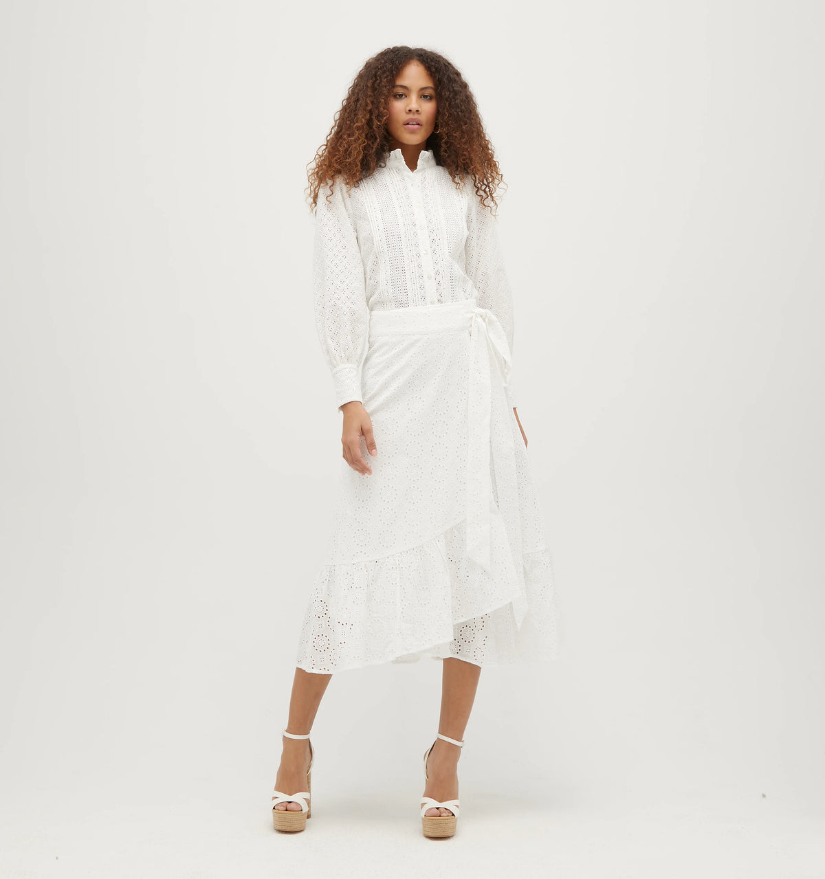 Couturebud The Mirabel Skirt - White Eyelet