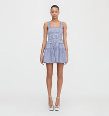 CouturebudThe Azalea Mini Nap Dress - Navy Gingham