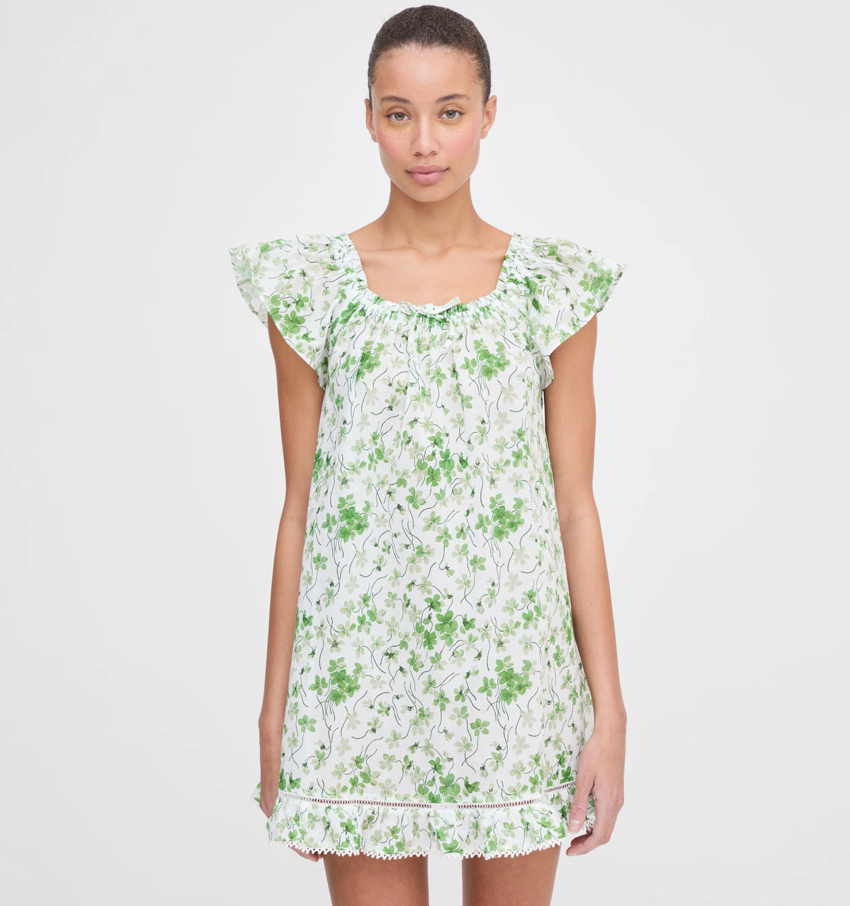 CouturebudThe Lucinda Nightgown - Green Sweet Peas