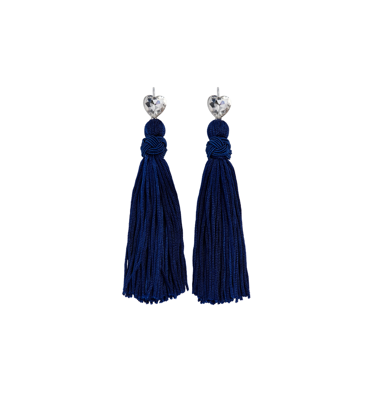Couturebud The Tassel Earring - Navy/Silver
