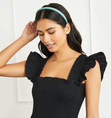 Couturebud The Maeve Headband - Aqua Blue Grosgrain