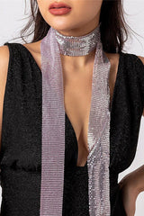 Tassel Metal Neck Tie Scarf