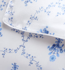 Couturebud The Sisi Silk Pillowcase - Blue Trellis