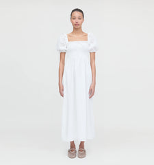 Couturebud The Scarlett Nap Dress - White Shadow Stripe
