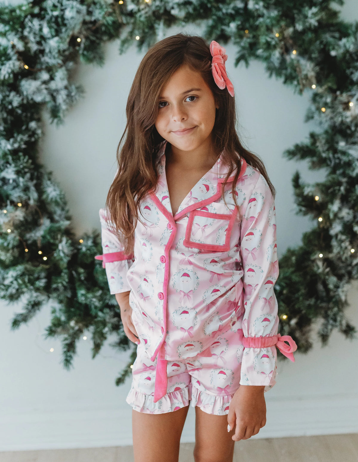 Satin Loungewear Set - Sugarplum Santa (Pre-Order)