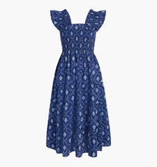Couturebud The Maternity Ellie Nap Dress - Navy Trellis