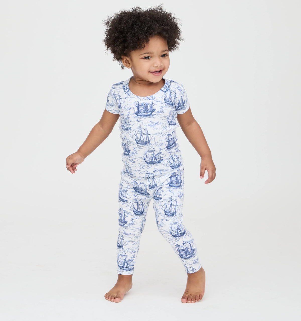 Couturebud The Baby PJ Set - Navy Mariner's Toile