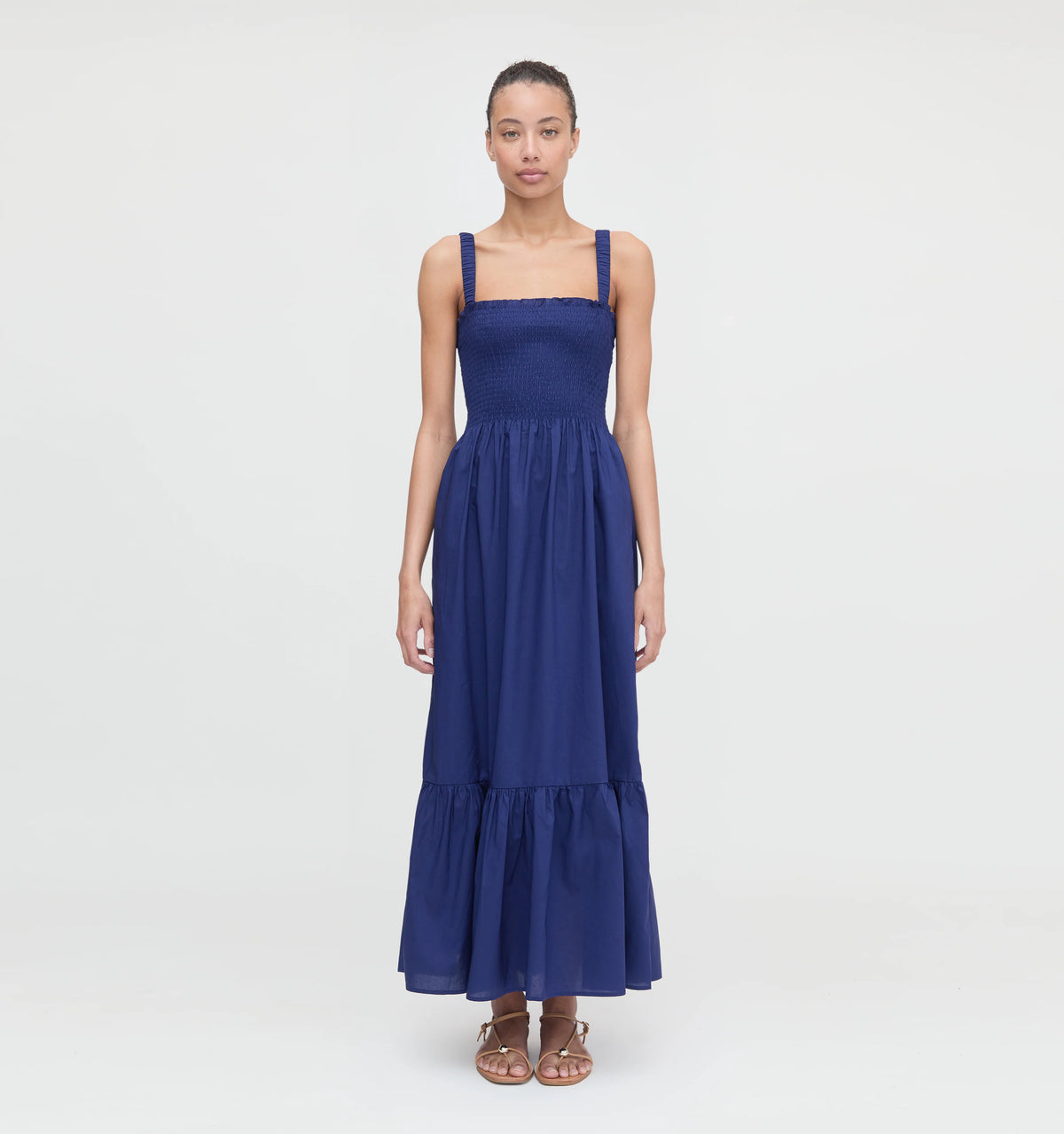 Couturebud The Anjuli Nap Dress - Navy Cotton