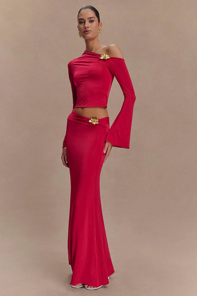 Ainsley Asymmetrical Maxi Skirt