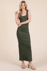 Sleeveless Rib Maxi Dress