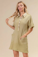 BiBi Dip Dye Mineral Washed Knit Dress