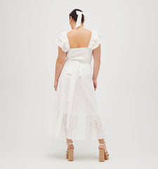 Couturebud The Zuri Top - White Eyelet