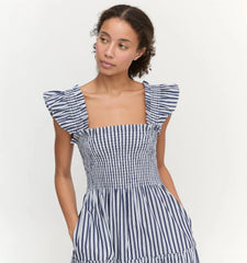 Couturebud The Ellie Maxi Nap Dress - Navy Stripe