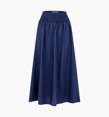 Couturebud The Delphine Nap Skirt - Navy Cotton