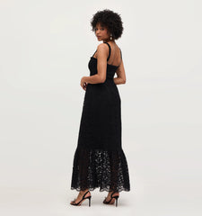 Couturebud The Lace Anjuli Nap Dress - Black Lace