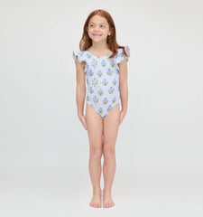 Couturebud The Baby Rosie Swimsuit - Blue Block Print