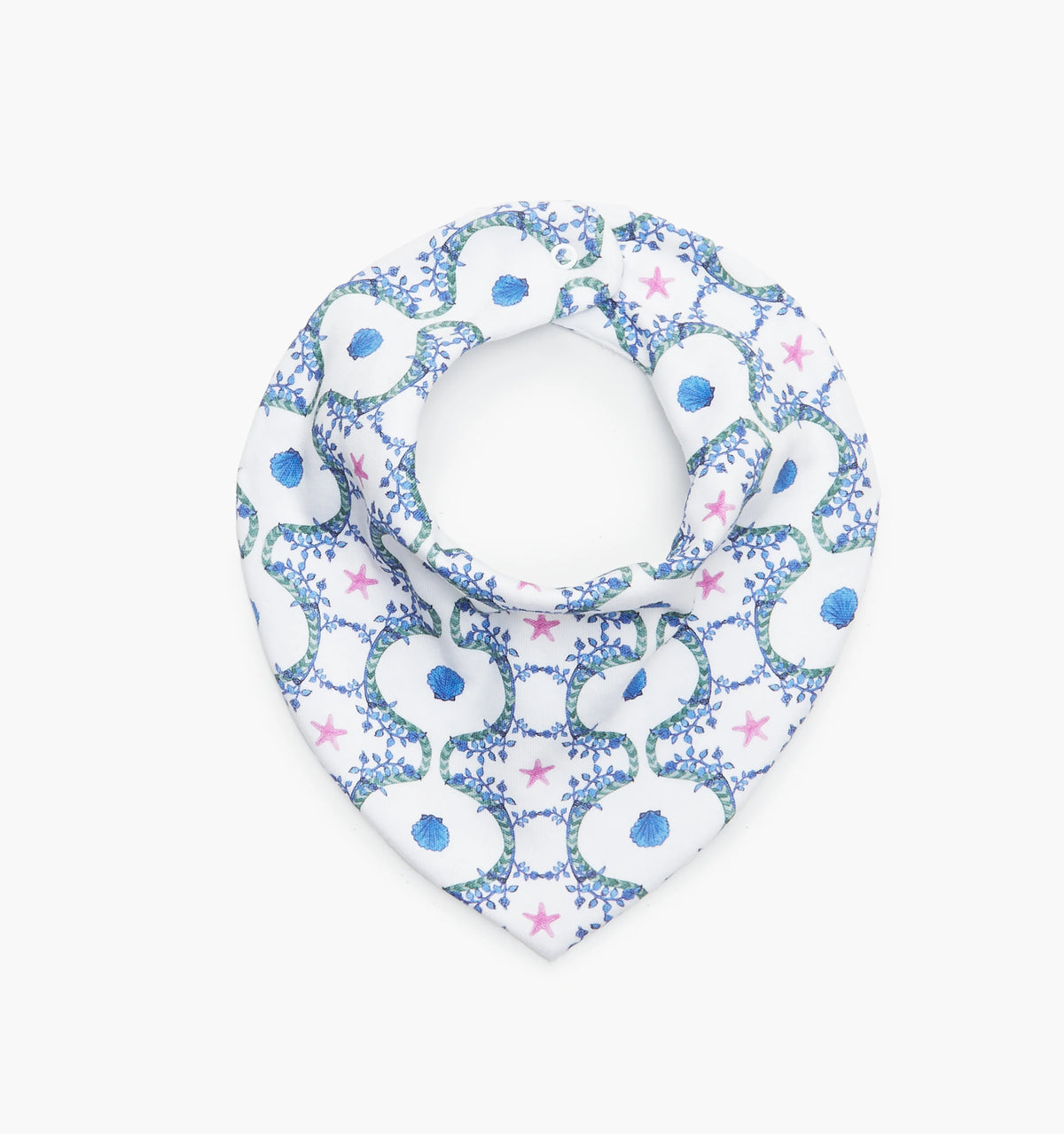 CouturebudThe Bandana Bib - White Cisco Trellis