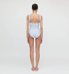 Couturebud The Teagan One Piece - Blue Block Print